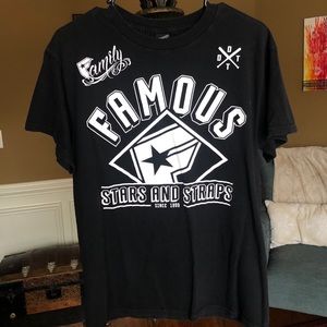 Famous Stars & Straps Graphic Shirt Size Medium Vintage Sports Tee